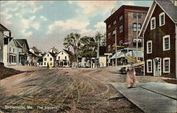 The Square Brownville, ME Postcard Postcard