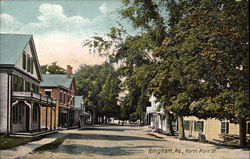 Looking Along North Main St Postcard