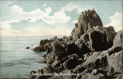 Pinnacle Rock at the Ocean, Bailey's Island Postcard