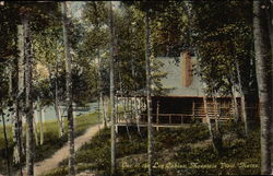 One of the Log Cabins by the Lake in the Trees Postcard