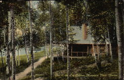 One of the Log Cabins by the Lake in the Trees Mountainview, ME Postcard Postcard