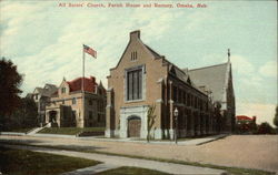 All Saints' Church, Parish House and Rectory Omaha, NE Postcard Postcard