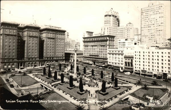 Union Square, Four Story Underground Garage San Francisco California