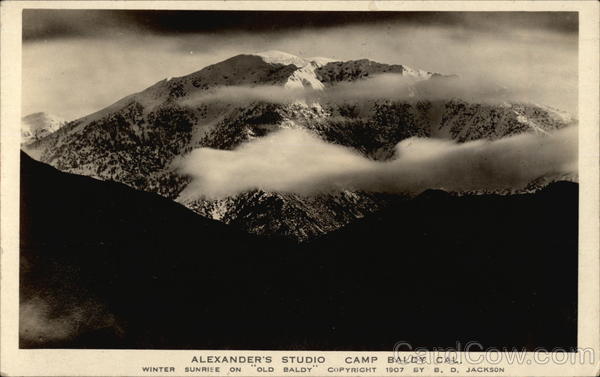 Winter Sunrise on Old Baldy - Mt. Baldy or Mount San Antonio Camp Baldy California