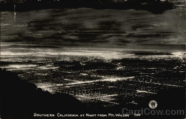 Southern California at Night from Mount Wilson Los Angeles
