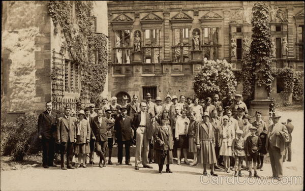 Portrait of Group of People at Castle Heidelberg Germany