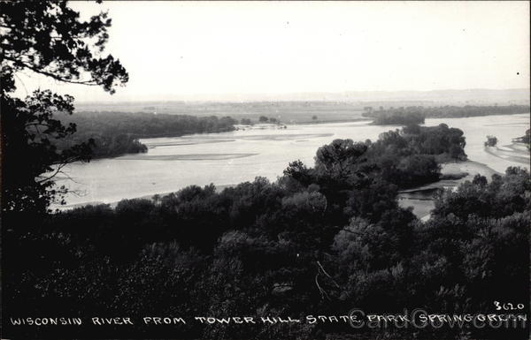 Wisconsin River View from Tower Hill State Park Spring Green