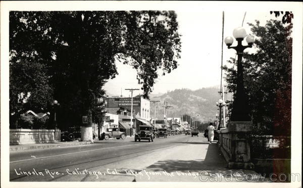 View of Lincoln Avenue from the Bridge Calistoga California