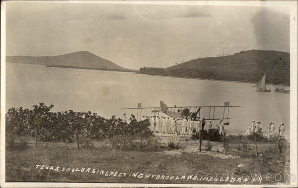 U.S.S. Sailors Inspecting Hydroplane, Culebra, PR Great White Fleet