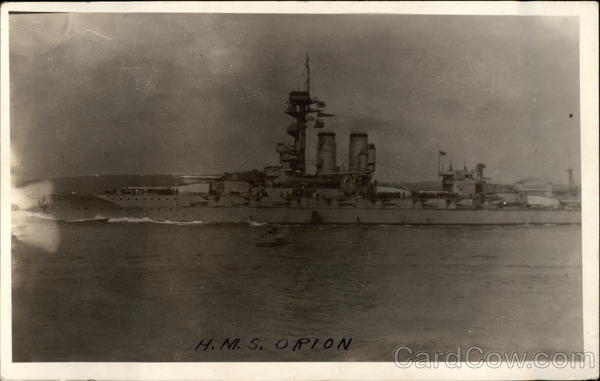 HMS Orion on the water Great White Fleet