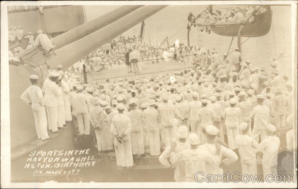 Sports in the Navy on Washington's Birthday Great White Fleet
