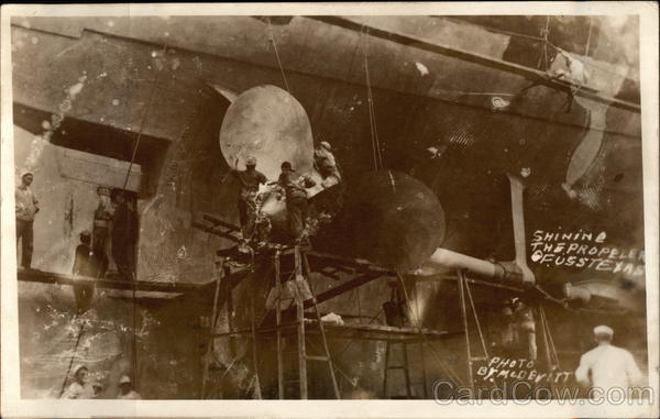 U.S.S. Texas - Shining the Propellers McDevitt Great White Fleet