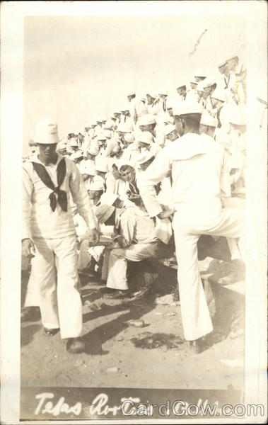 U.S.S. Texas Sailors Watching a Ball Game Great White Fleet