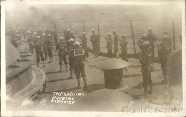 Sailors haveing exercise Great White Fleet