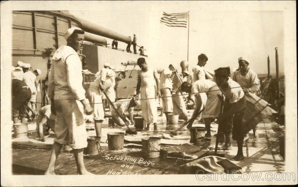 Navy Crew Scrubbing Bags and Hammocks Great White Fleet