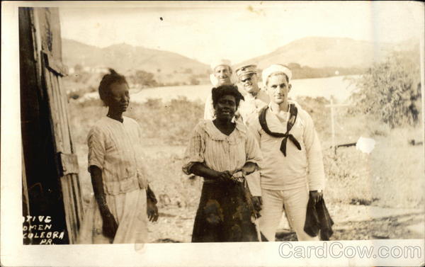 Sailors and Native Women, Culebra, PR Great White Fleet