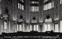 Interior View Bana'i House of Worship Wilmette, IL Postcard Postcard