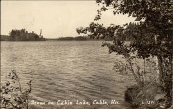Scene on Cable Lake Postcard