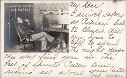 Nobody Works But Father Postcard