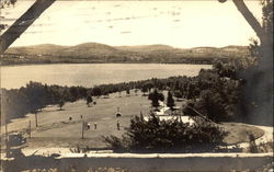 View of Park in Canton, Maine Postcard