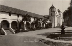 The Old Mission Santa Barbara, CA Postcard Postcard