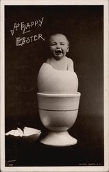 A Happy Easter - Baby Inside Egg Postcard