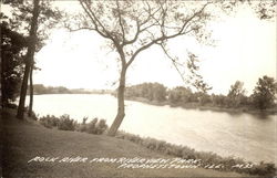 Rock River From Riverview Park Prophetstown, IL Postcard Postcard