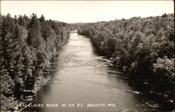 Eau Claire River at Hy. 27 Augusta, WI Postcard Postcard