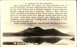 A Legend of Mt. Konocti Kelseyville, CA Postcard Postcard