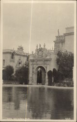 Buildings and Pool Postcard