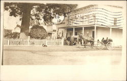 View of Horse Carriage in Front of Buildings Pescadero, CA Postcard Postcard