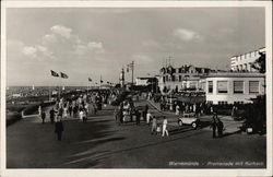 Promenade mit Kurhaus Postcard