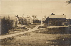 View of Post Office and Residential Area Hope, ME Postcard Postcard