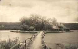 Pleasant Island Lodge and Cottages Maine Postcard Postcard