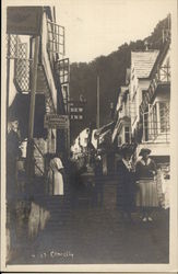 Street Scene Clovelly, England Postcard Postcard