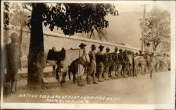 Native Soldiers Postcard