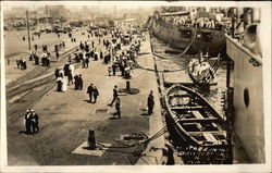 Visitors in Navy Yard Postcard