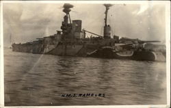 HMS Rameles Postcard
