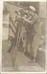 A Spotting Glass Used During Target Practice, USS Texas Postcard