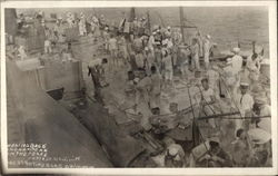 USS Texas - Washing Bags and Hammocks Postcard