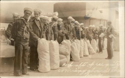 USS Texas - Sailors Coming Aboard Postcard