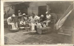 Mess Cooks Peeling Spuds Postcard
