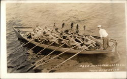 USS Texas - Race Boat Crew Postcard