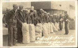 A Draft of Recruits Coming Aboard the Texas Postcard
