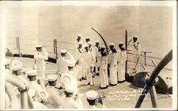 USS Texas - Admiral Mayo Coming Aboard Postcard