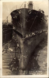USS Texas - In Dry Dock Postcard