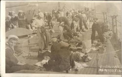 USS Texas - Bag Inspection Postcard