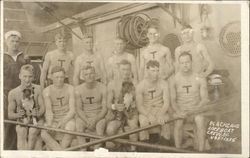 USS Texas - Blackgang Race Boat Crew Postcard