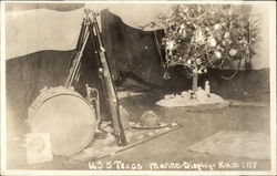 USS Texas - Marine Display XMAS 1917 Postcard