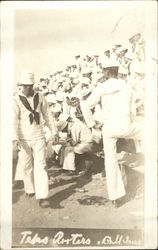 USS Texas Sailors Watching a Ball Game Postcard